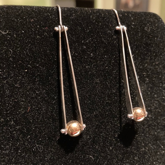 TOCARA. Deborah. Sterling Silver & 14K Rose Gold plated. Hook earrings - Picture 2 of 3